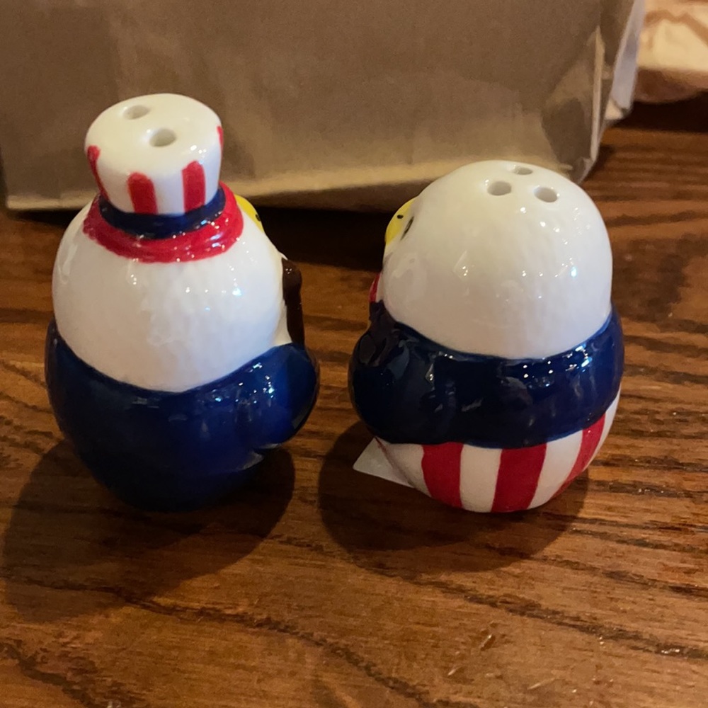 Patriotic mini salt & pepper shaker Eagle set - Picture 6 of 6